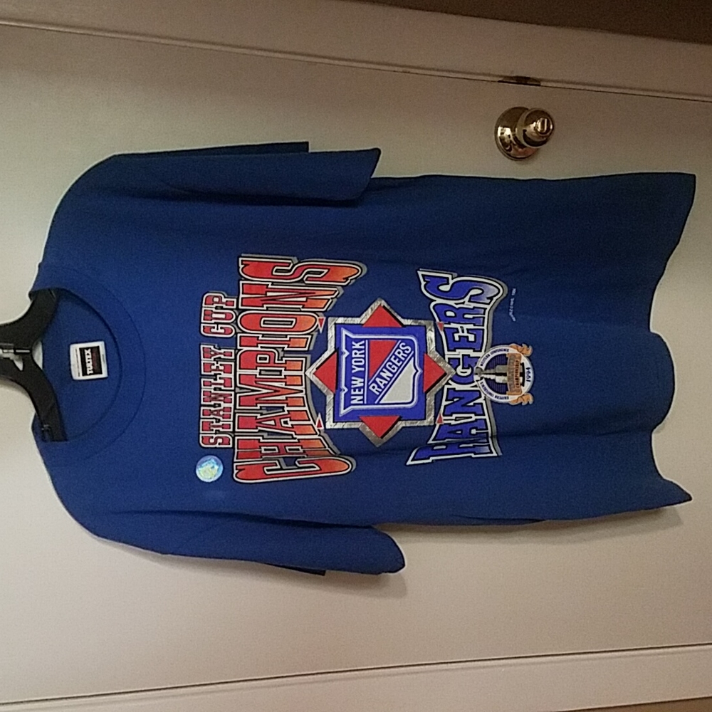 NHL NY RANGERS HOCKEY CHAMPIONSHIP 1994 MEN'S TSHIRT SZ L